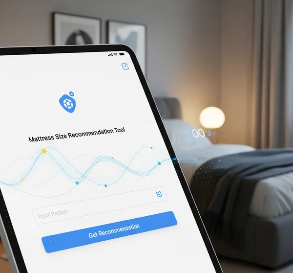 User interacting with a personalized mattress guide tool