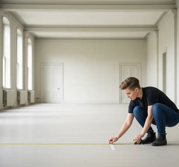 Tape measure showing large room requirements for an oversized bed