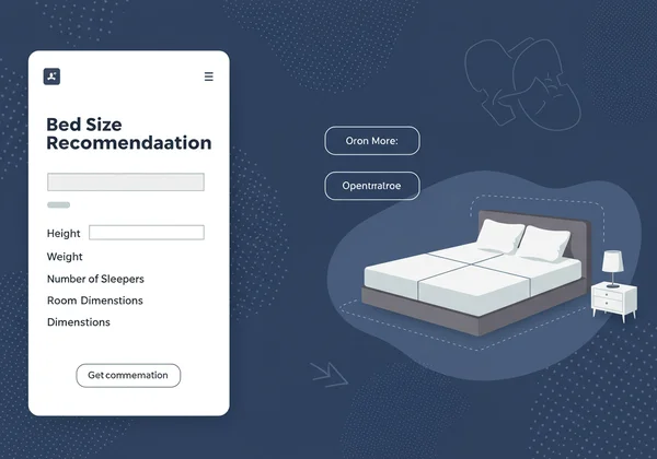 Screenshot of BedSizes mattress recommendation tool interface
